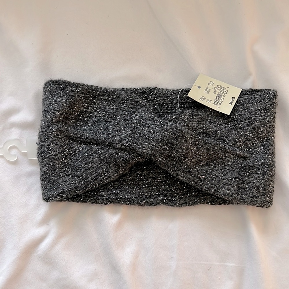 American eagle gray and silver cozy headband